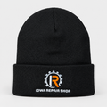 Knit Beanie with Embroidery