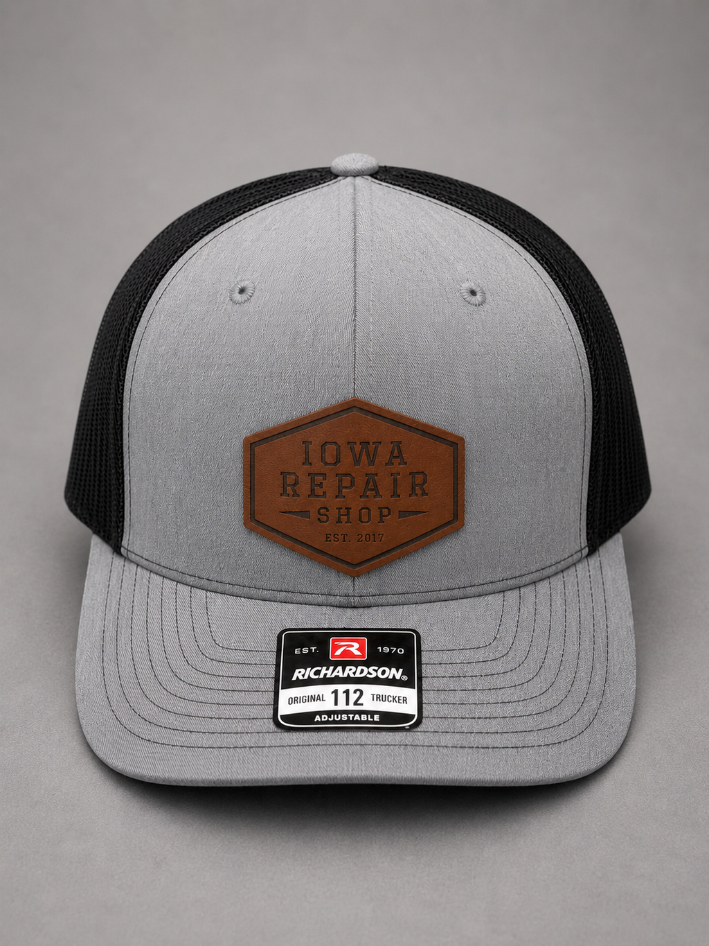 Gray Hat - Leather Patch