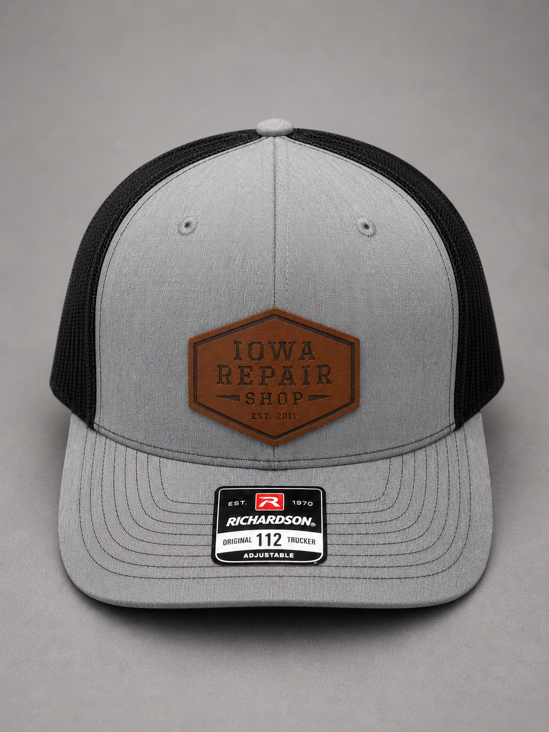 Gray Hat - Leather Patch