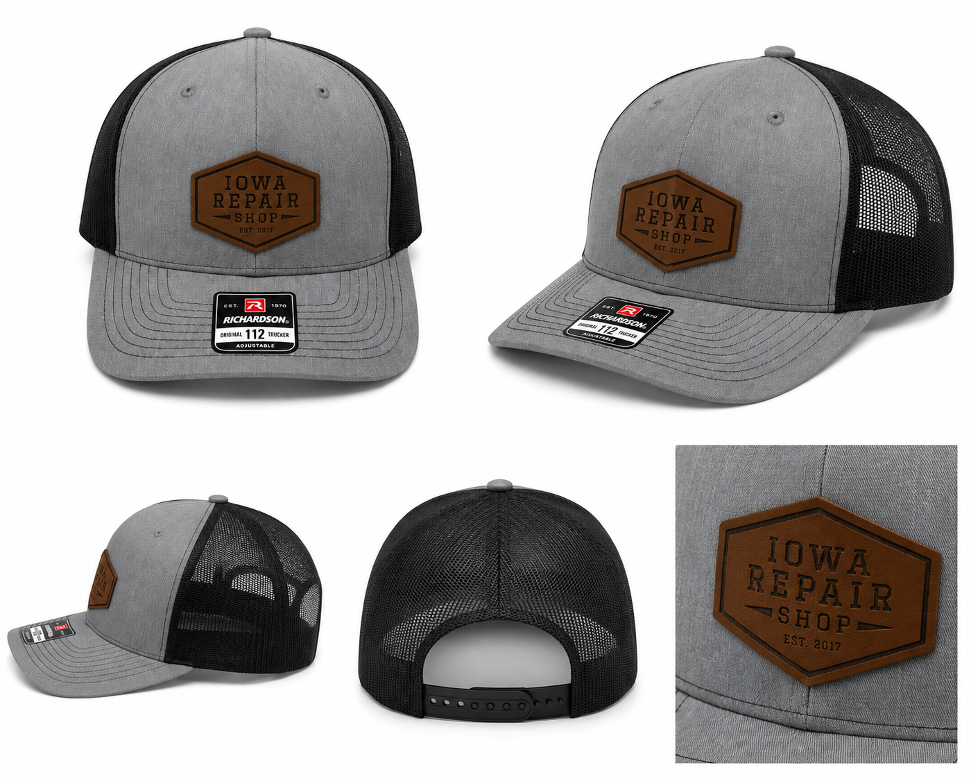 Gray Hat - Leather Patch