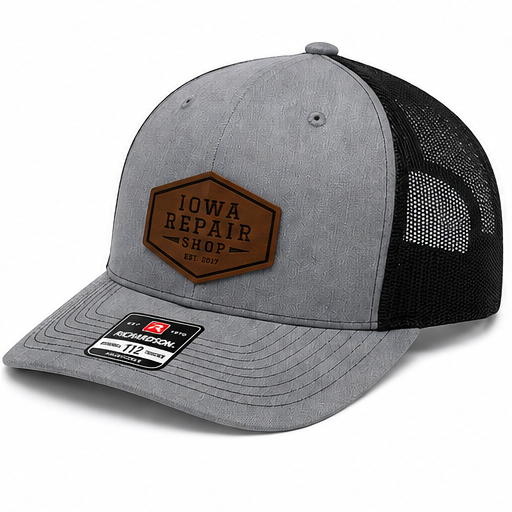 Gray Hat - Leather Patch