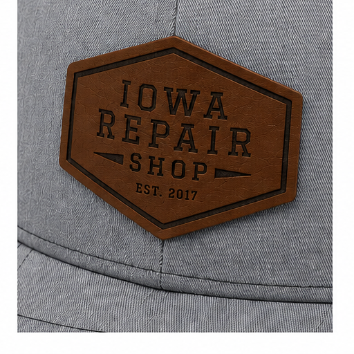 Gray Hat - Leather Patch